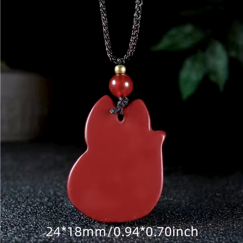 Cinnabar carved fox - Picture 8 of 9